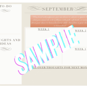 School Year 10 Month Printable Planner (Sept-June)