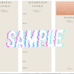 Morning & Afternoon Goals