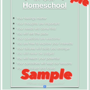 Our Homeschool Poster