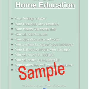 Our Home Education Poster